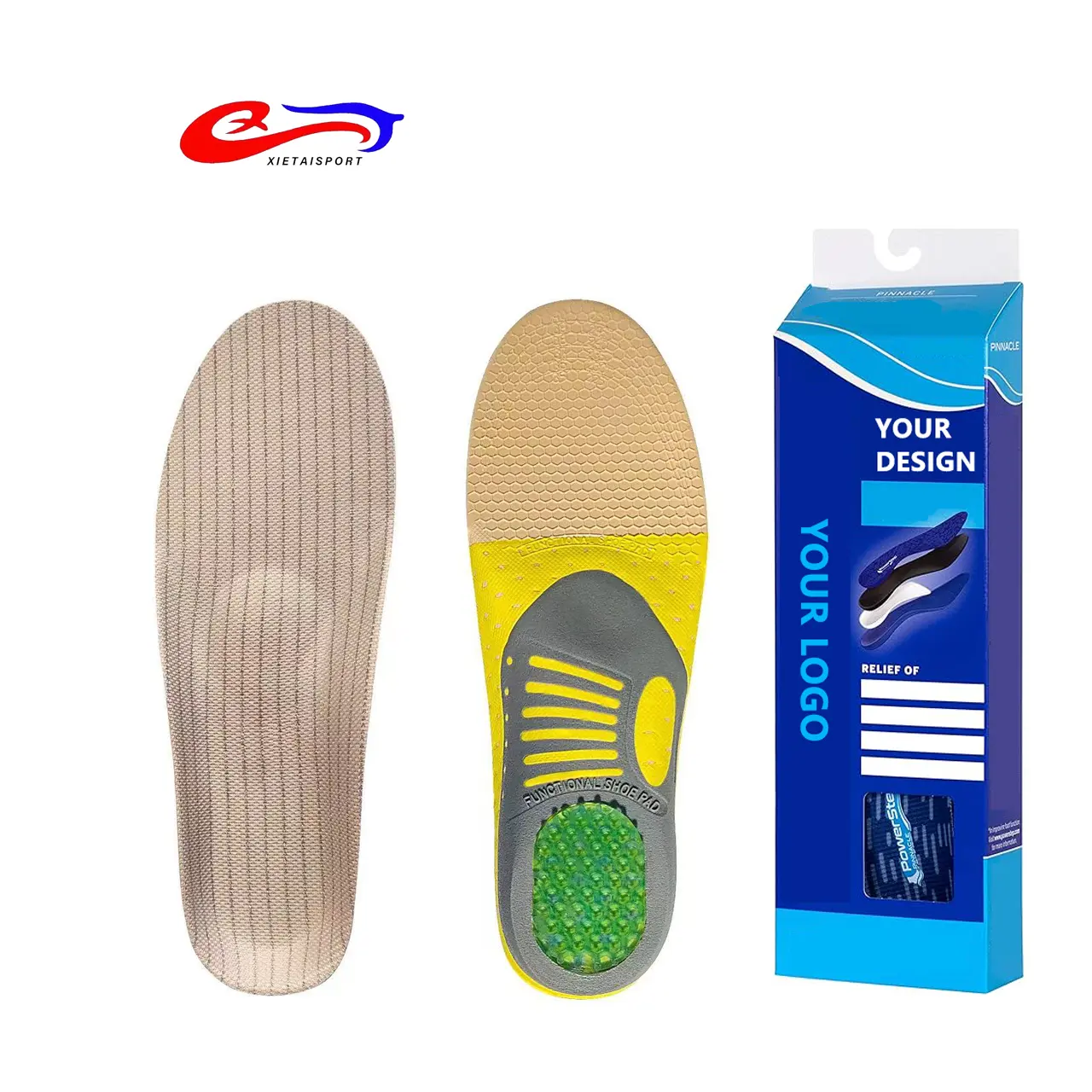 Precio de fábrica China GEL ortopédico arco deportivo plantilla Eva zapatos de espuma viscoelástica almohadilla interior plantilla moldeable por calor