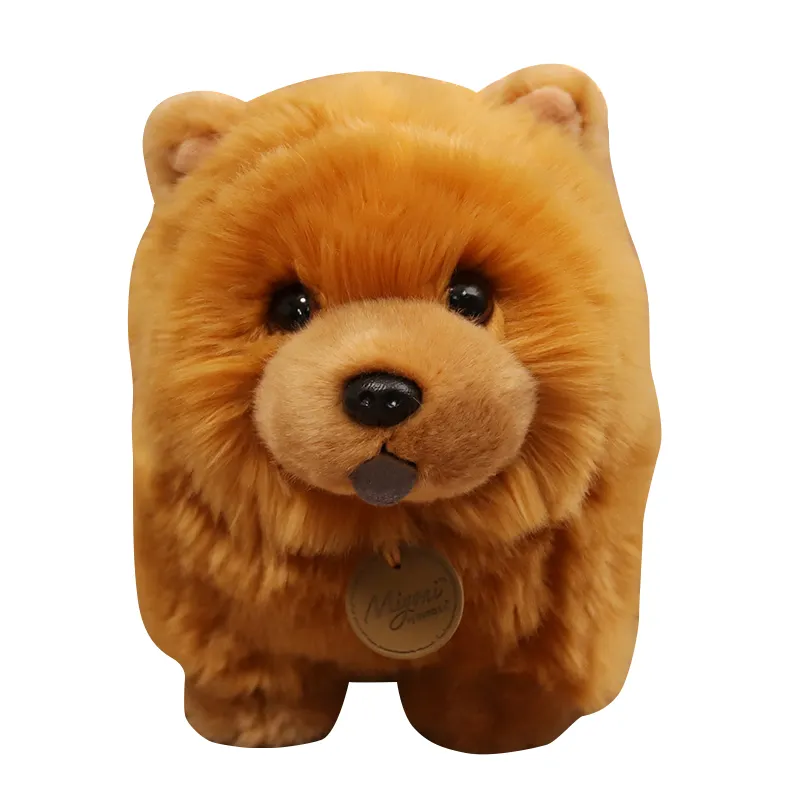 Campione gratuito di peluche kawaii lanuginoso stampaggio per cani giocattoli di peluche realistici cucciolo di cane animali di peluche