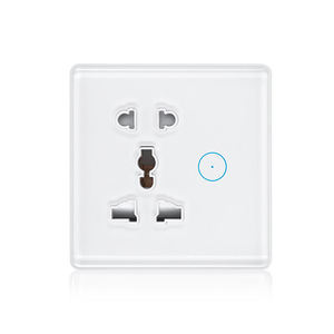 批发玻璃面板通用插座定时器遥控墙图雅WiFi USB 5孔BLE智能插座 - Product Image 2