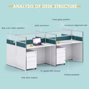 Hot Sale Fashion Partition <strong>System</strong> Desk <strong>Design</strong> Modular <strong>Computer</strong> Desk Workstation Standard Office Office Desk and Chair Set - Product Image 4