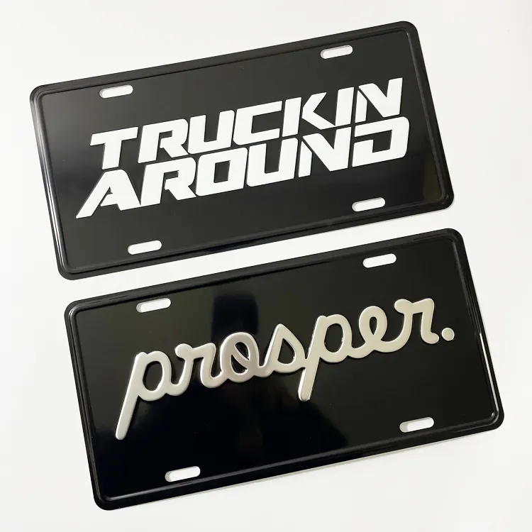 Placa de matrícula de metal personalizada, placa de aluminio para coche, Estados Unidos