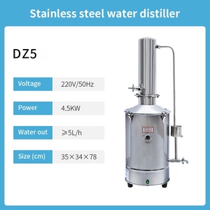 Аппарат паровой дистилляции из нержавеющей стали автоматический Электрический лабораторный водяной дистиллятор 5 литров - Product Image 5