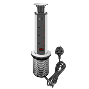 Lithotripsy Office Desk Kitchen UK Hidden <strong>Socket</strong> Outlet 80mm Hole Pop up <strong>Power</strong> <strong>Socket</strong> with <strong>USB</strong> Charger