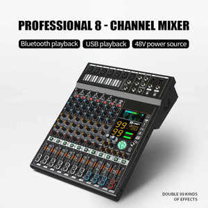 Bluetooth MP3 USB ile profesyonel 8 kanal ses mikseri 2*99 DSP konsolu ses mikseri konsolu - Product Image 2
