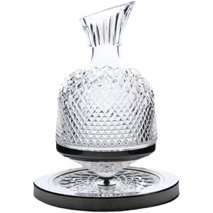 High-end Decanter Rotary Decanter Promotional Whiskey <strong>Red</strong> <strong>Wine</strong> 1500ml Rotating <strong>Wine</strong> Decanter for Gift bar