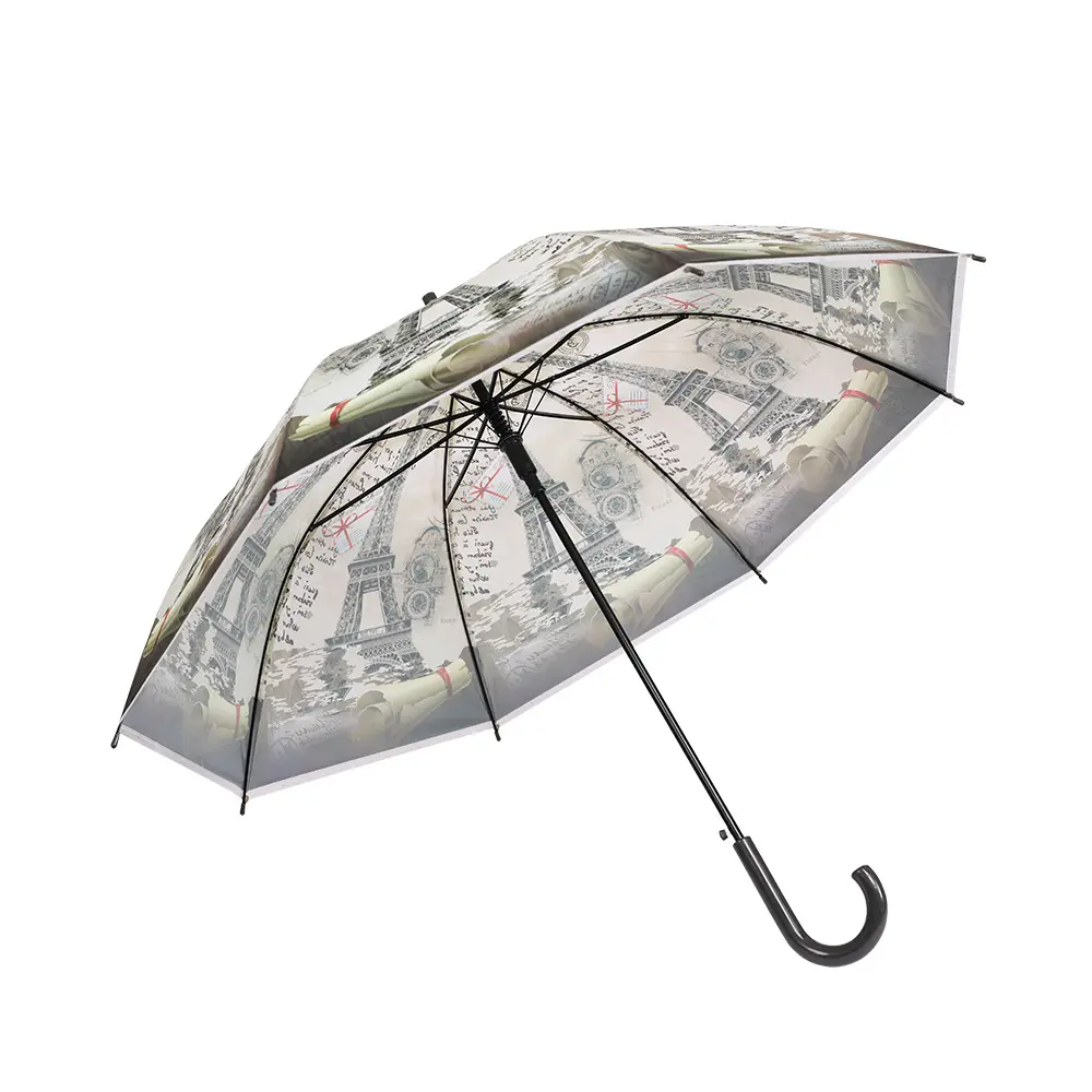 Parapluie en plastique transparent, bon marché, retour aux anciens modèles de londres, angleterre, Paris, tour, Rose