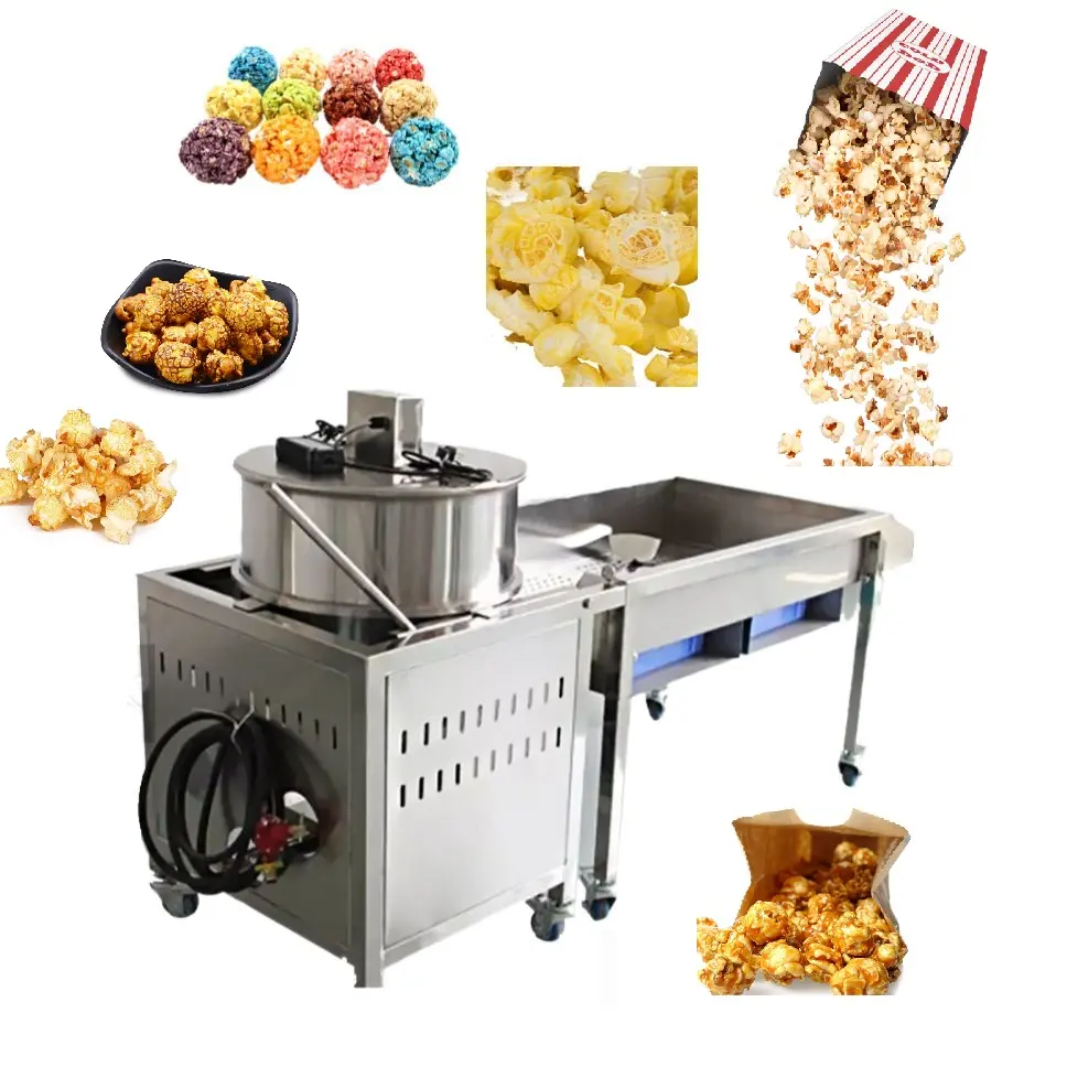 Machine commerciale de pop-corn de maïs de bouilloire de caramel d'acier inoxydable à vendre