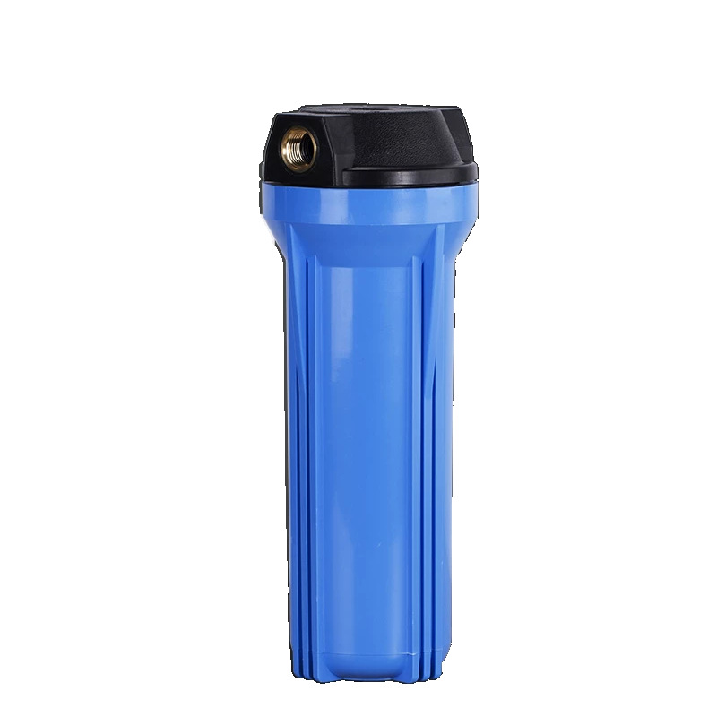 Bouteille bleue à col en cuivre de 10 pouces, quatre-quarts.