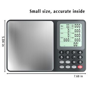 Thép Không Gỉ Kỹ Thuật Số Dinh Dưỡng Quy Mô 3Kg/0.1G Công Suất Abs 1G Cho Macro <span class=keywords><strong>Calorie</strong></span> Chất Béo Tính Nhà Bếp Chuẩn Bị Thực Phẩm - Product Image 3