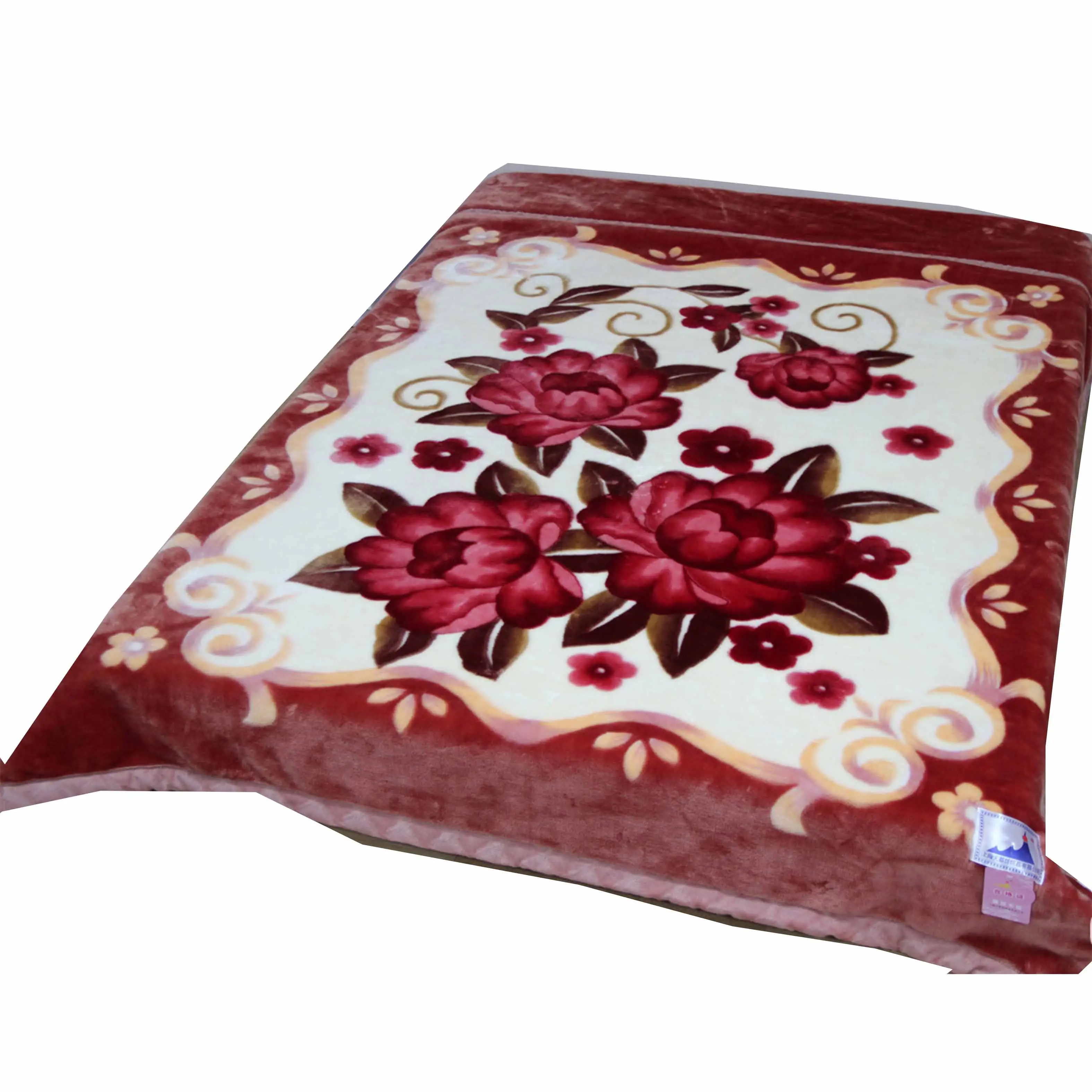 Raschel Blanket Group Purchase Gift Wholesale Winter Sheet Bed Cover Blanket Double-Layer Thickened Flange Pile Blanket