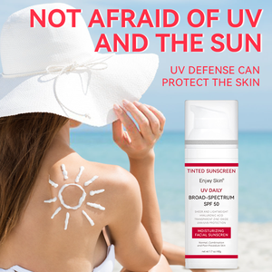 日焼け止め着色された顔日焼け止めUVデイリーSPF 50モイスチャライザー美容ブランドに最適