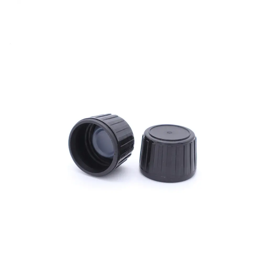 28mm Tamper-Evident Plastic Screw Cap with Security Ring 28/410 Insert for Glass PP round Bottles As-Produced
