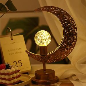 Fabrika gümrükleme satış sınır ötesi içi boş <span class=keywords><strong>LED</strong></span> ay ışıkları yuvarlak ışıklar müslüman rüzgar dekoratif ışıklar yatak odası festivali lamba atm