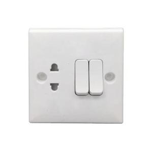 Interruptor de 2 grupos estándar británico de 220V de alta calidad 10A máx. Corriente de doble Polo Luz de alimentación de pared Múltiples estilos para hogares - Product Image 1