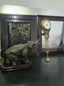 Bắt chước từ 17th Mỹ bí ẩn của Elephant Antique Brass 84 giờ cơ khí phong trào đu con Lắc đồng hồ/đồng hồ - Product Image 4