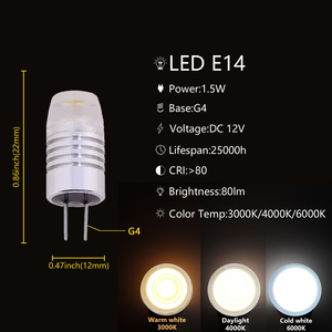 <strong>12V</strong> <strong>1.5W</strong> Non-polar Lens High Power Glass Mini <strong>G4</strong> <strong>LED</strong> Corn Bulb Spot Light for Chandelier Crystal Lights Lamp