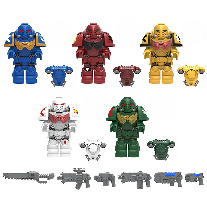 宇宙海兵隊ゲームシリーズブラッドエンジェルインペリアルフィストダークエンジェルズホワイトスカースミニビルディングブロックフィギュアプラスチック玩具