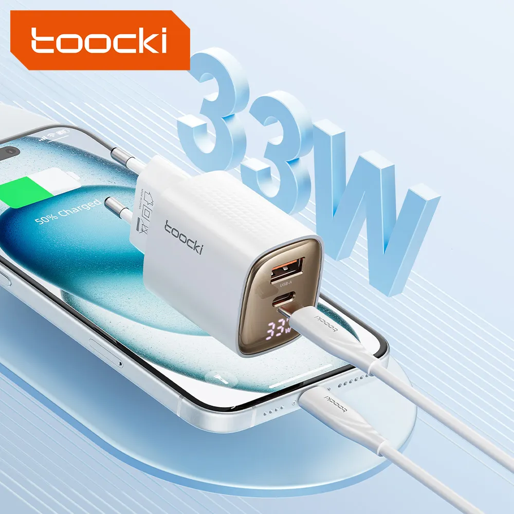 Toocki ที่ชาร์จขนาดเล็ก33W ที่ชาร์จแบบเร็วที่ชาร์จ USB Type C อะแดปเตอร์สำหรับโทรศัพท์