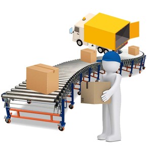 Camión contenedor Carga Descarga Transportador de rodillos en dos direcciones Transportador de rodillos motorizado Transportador de rodillos móvil - Product Image 6
