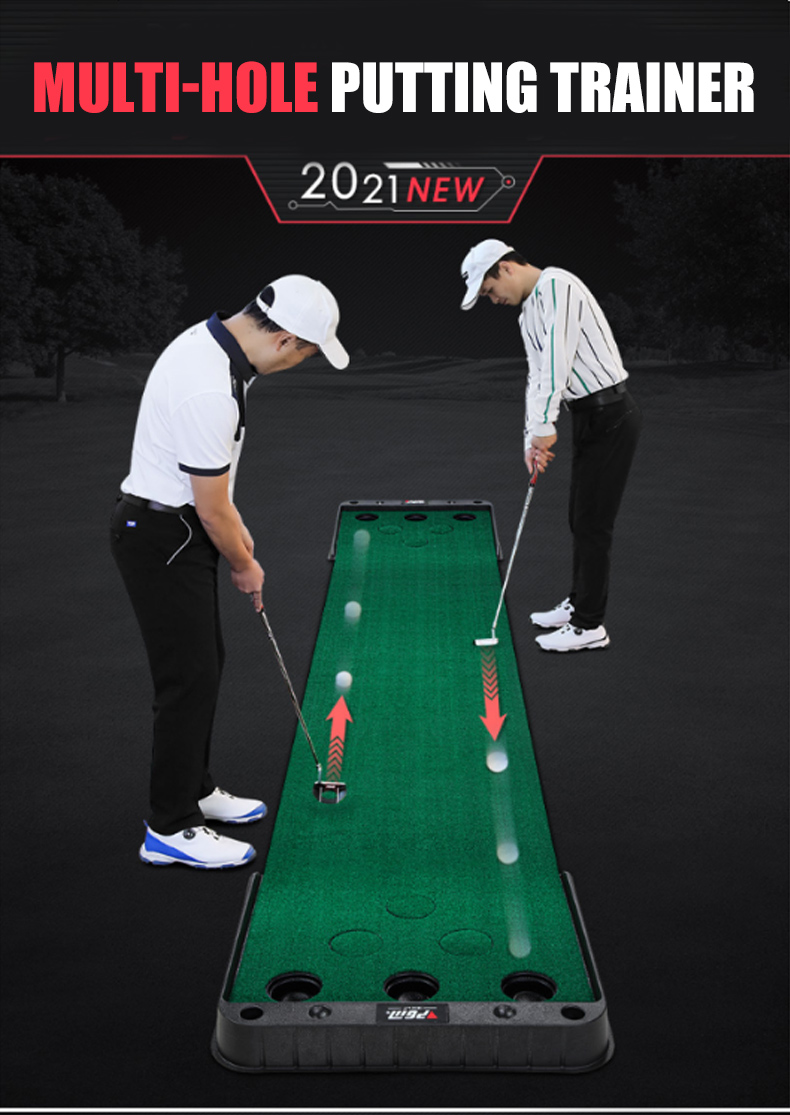 Thảm tập golf mini PGM TL027 dốc xanh trong nhà tập trò chơi thảm tập có lỗ