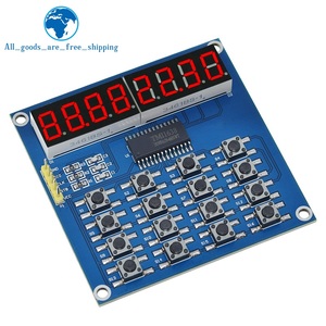 TZT TM1638 Display digitale a LED a 8 Bit scheda a tubo digitale a 3 fili 16 tasti 8 Bit tastiera scansione e chiave LED modulo per Arduino - Product Image 5