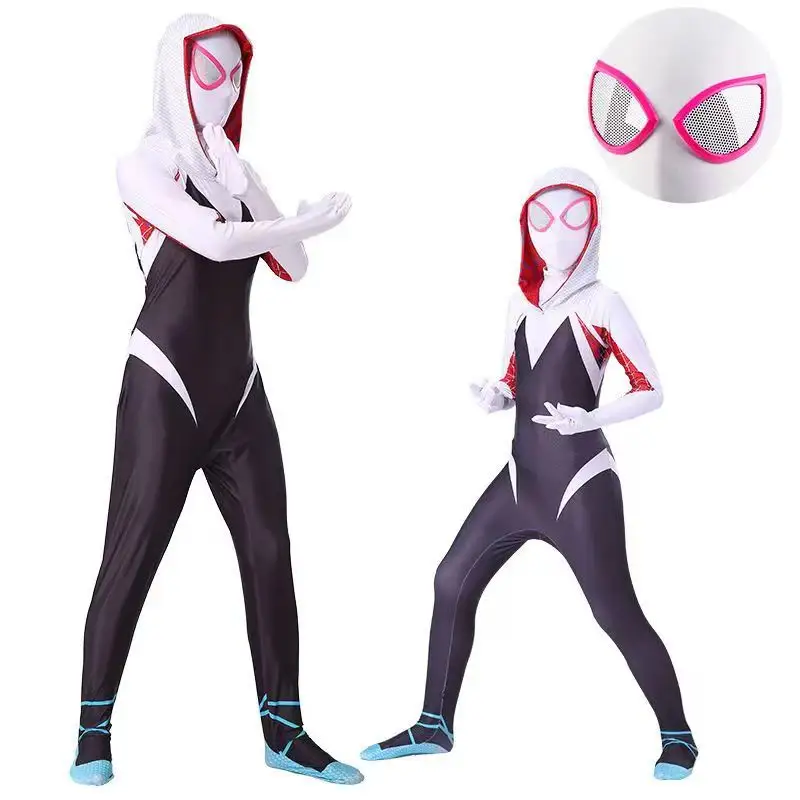 Calzamaglia all'ingrosso costume cosplay spiderman donna ragazze bambini costume wen spiderman abbigliamento