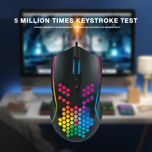 Mouse da gioco con illuminazione colorata 8D con programmazione ottica di tracciamento luminoso con cavo cavo di progettazione fabbrica OEM uso del Computer