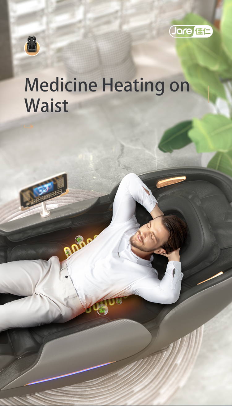 Jare 6699 Wholesale Vibration Zero Gravity Electric Heating Back Manipulator Roller Armchair Massage Chair