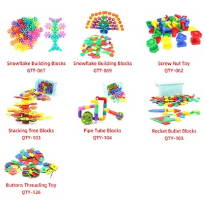 Bambini piccolo filo giocattoli corda di plastica giocattolo filettatura pulsanti gioco fai da te piccole perline giocattoli filettatura blocco perline per bambino - Product Image 4