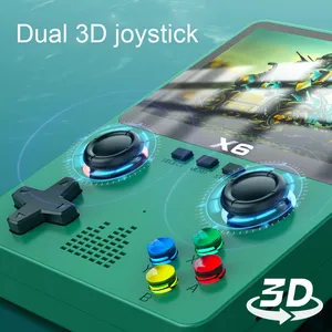 X6จอยสติ๊ก3.5นิ้วแบบพกพา PSP สำหรับ GBA Arcade Simulator 64GB