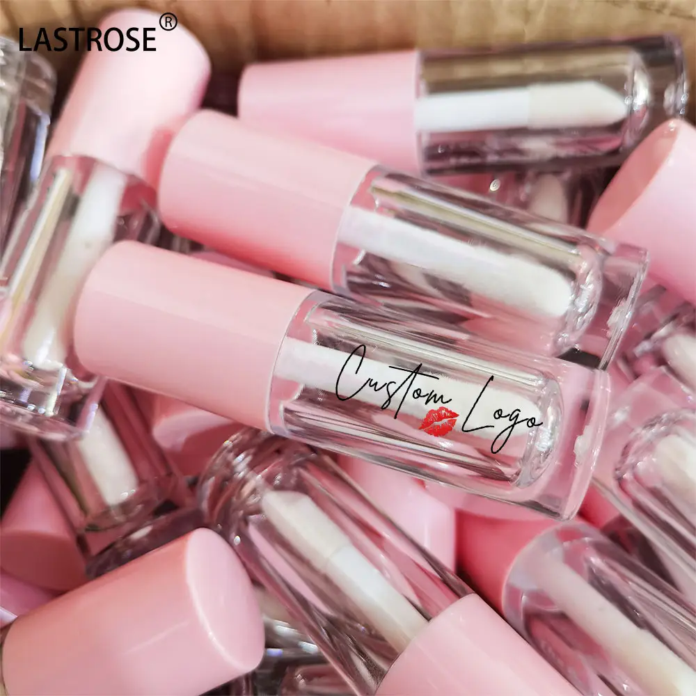 6ml Round Lipgloss Tubes Cute Lip Gloss Packaging Lipgloss Tube Packaging Box Big Brush Applicator Wand Lip gloss Tube