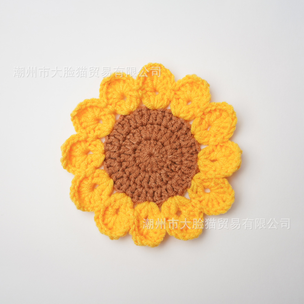 Sous-verre tournesol jaune