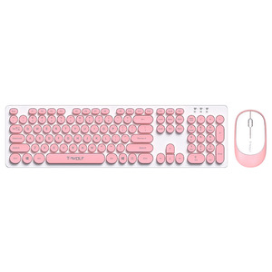 Teclado inalámbrico TF770 Teclado lindo Teclado colorido con tapas de teclas redondas para computadora - Product Image 2