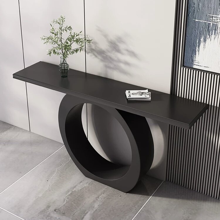 Lastra di roccia nera pura-10030-altezza 80 cm