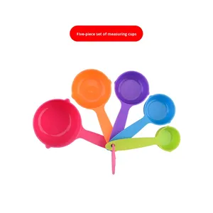 Hassas tartı beş parça plastik ölçüm kaşığı fincan Set çok fonksiyonlu ev mutfak pişirme mezun Gram kaşık - Product Image 4