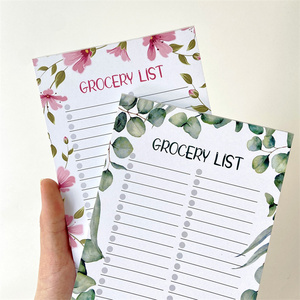 Bloc de notas magnético troquelado con estampado Floral personalizado, papel de hojas sueltas, Bloc de notas adhesivo de bolsillo para hacer la lista - Product Image 4