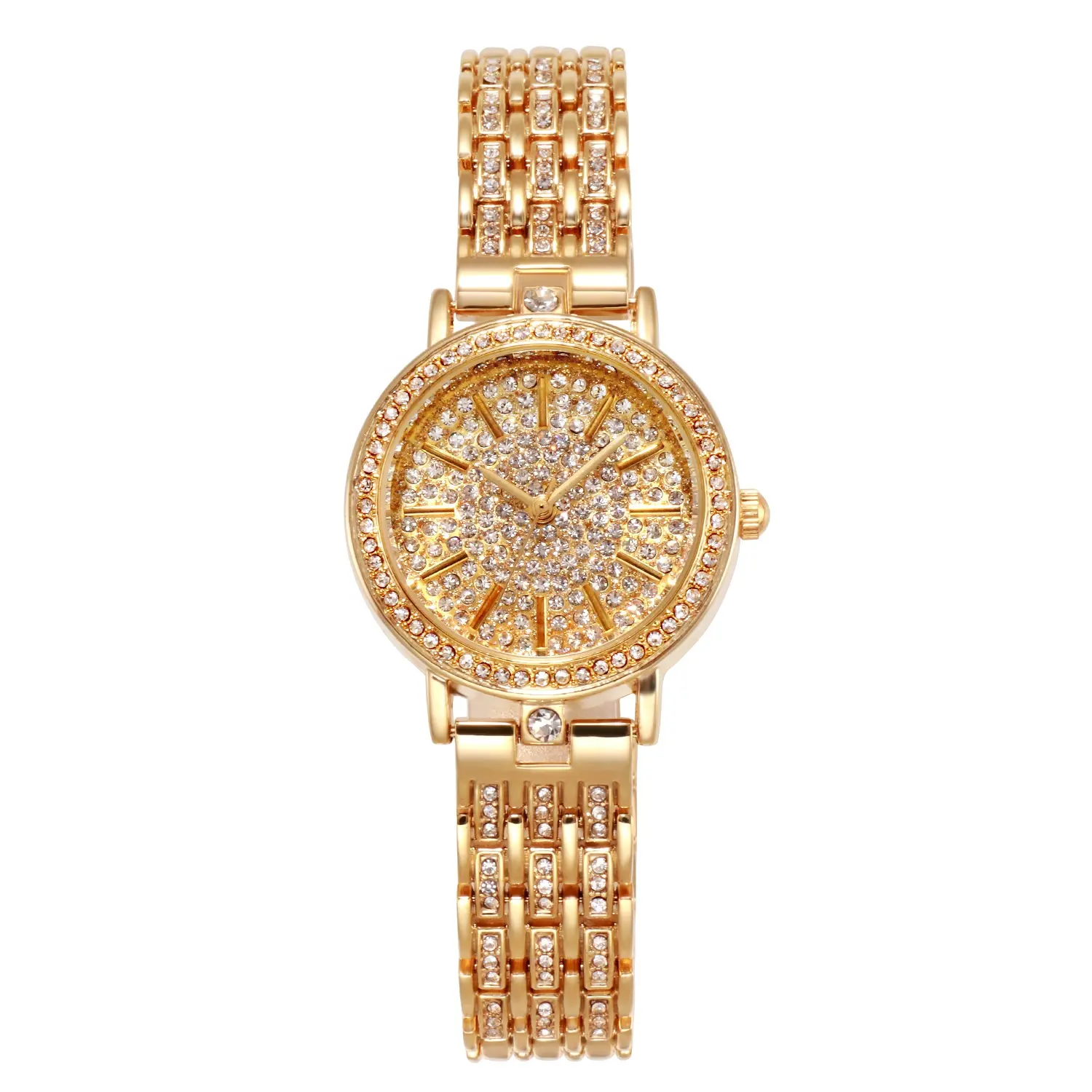 Montre de luxe bling-bling pour femmes, montre Hip Hop glacé, Quartz or, diamant complet, offre spéciale,