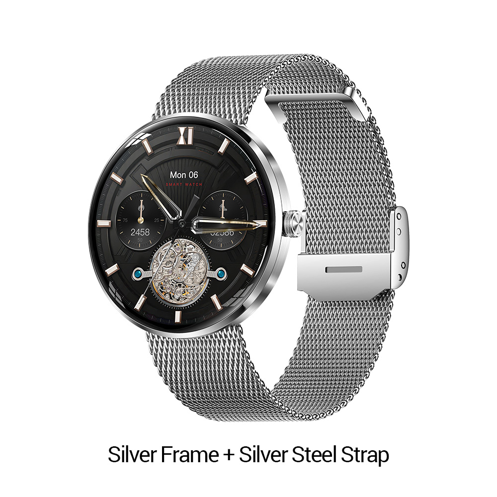 Silver Frame + Silver Steel Strap