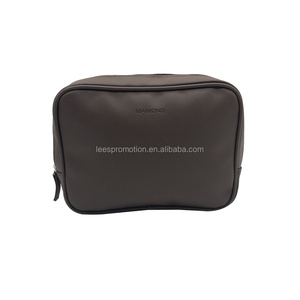 Popular <strong>Design</strong> <strong>Good</strong> Material Skincare Set <strong>Bag</strong> Large Capacity Makeup <strong>Pouch</strong> Brown PU PVC Leather Men's Cosmetic <strong>Bag</strong>