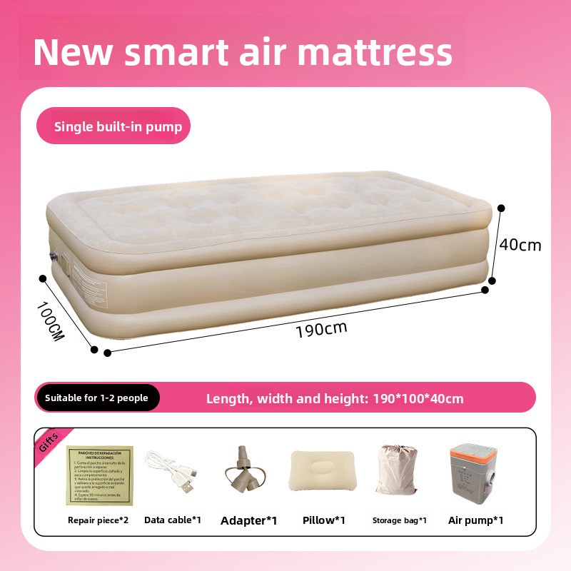 white Single person Tall model comes with a pillow