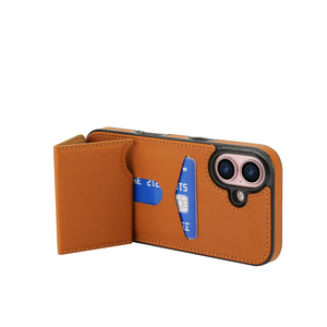 เคสโทรศัพท์หนังสามขาพับได้ kickstabd สำหรับที่ใส่บัตร Google ผิวนอกฝาหลังโทรศัพท์สำหรับ iPhone 1 13 14 15 16 PRO MAX - Product Image 3