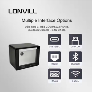 LONVILL自動コードリーダー固定バーコードスキャナー販売、USB RS232 RS485 Bluetoothが組み込まれたQRコードスキャナー - Product Image 5