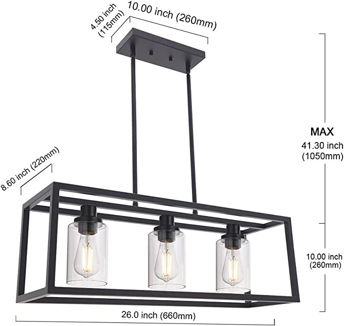 Black glass pendant light