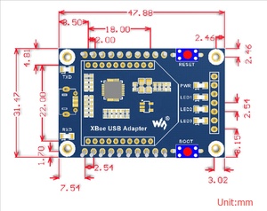Waveshare <strong>XBee</strong> USB Adapter UART Communication Board Supports <strong>XBee</strong> Connectivity USB to UART Module Configure - Product Image 6