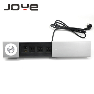 Enchufes de escritorio ocultos multifunción, toma de corriente de mesa con cargador inalámbrico de 15w - Product Image 6