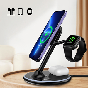แท่นชาร์จไร้สายแบบแท่นชาร์จโลโก้15W 20W แท่นชาร์จ iPhone แบบเร็วแท่นชาร์จแบบ3 in 1สำหรับ Apple - Product Image 3