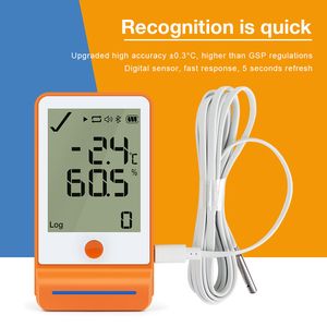 Registrador de datos de temperatura y humedad de alta precisión, registrador automático con sensor para transporte en cadena de frío, Pro, 2017 - Product Image 6