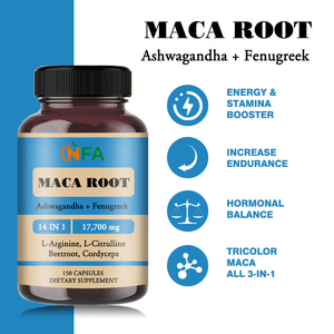 Oem Kopen Bulk Hoge Kwaliteit Maca <span class=keywords><strong>Capsules</strong></span> Met Ashwagandha Ondersteunt Energie & Uithoudingsvermogen Booster Verhogen Uithoudingsvermogen Hormonale Balans - Product Image 2
