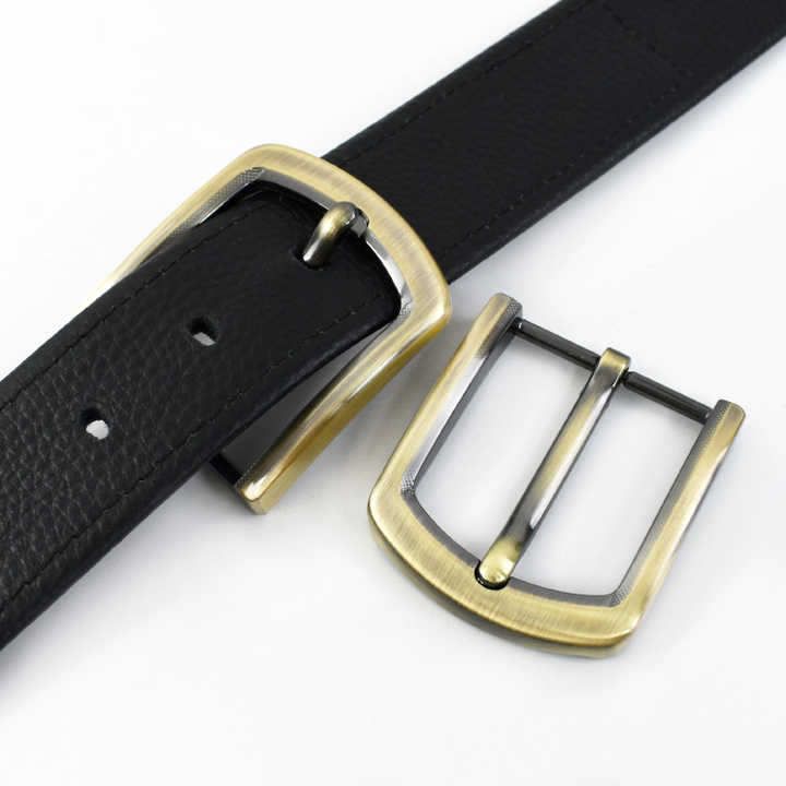 Meetee sabuk kulit antik F1-81, aksesoris garmen paduan kualitas tinggi 40mm sabuk dapat disesuaikan