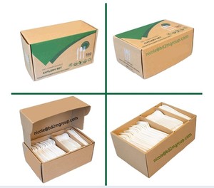 Compostable CPLA Disposable Cutlery No Plastic Eco Friendly <strong>Flatware</strong> Knife Fork Spoon <strong>Different</strong> Sizes Available - Product Image 2